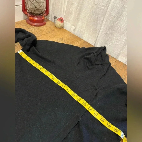 LA REDOUTE 50% wool asymmetrical black cardigan size 20/22 - Picture 6 of 8